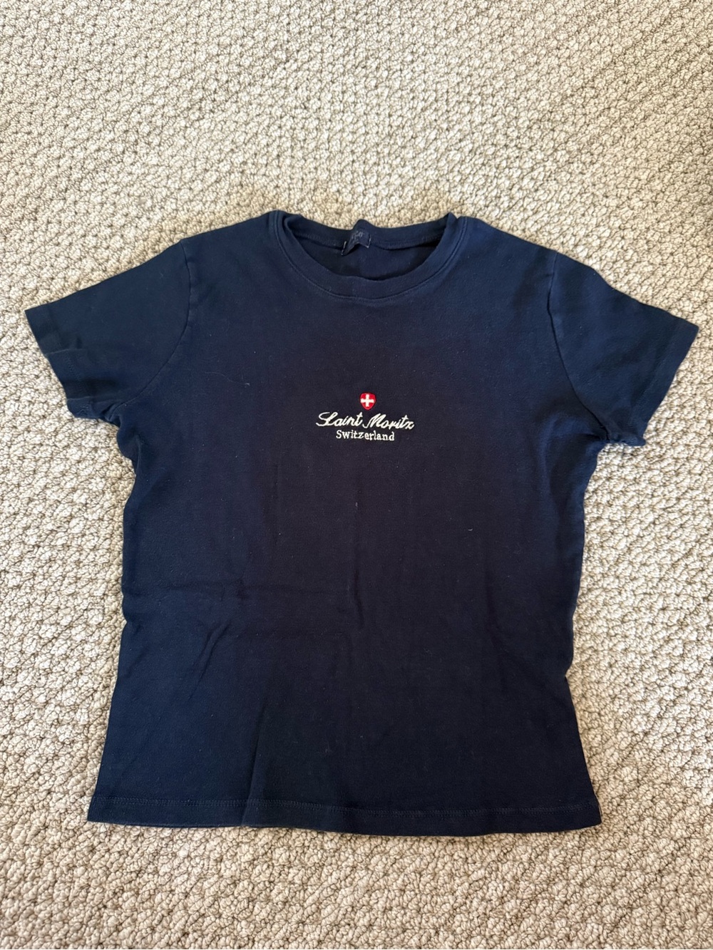 Brandy Melville Navy Saint Moritz Switzerland Tee